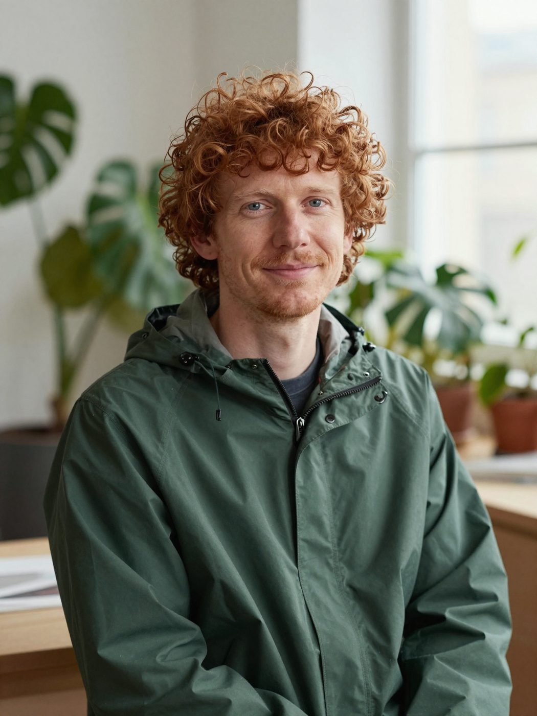 Portrait of Ole Halvorsen in the studio.